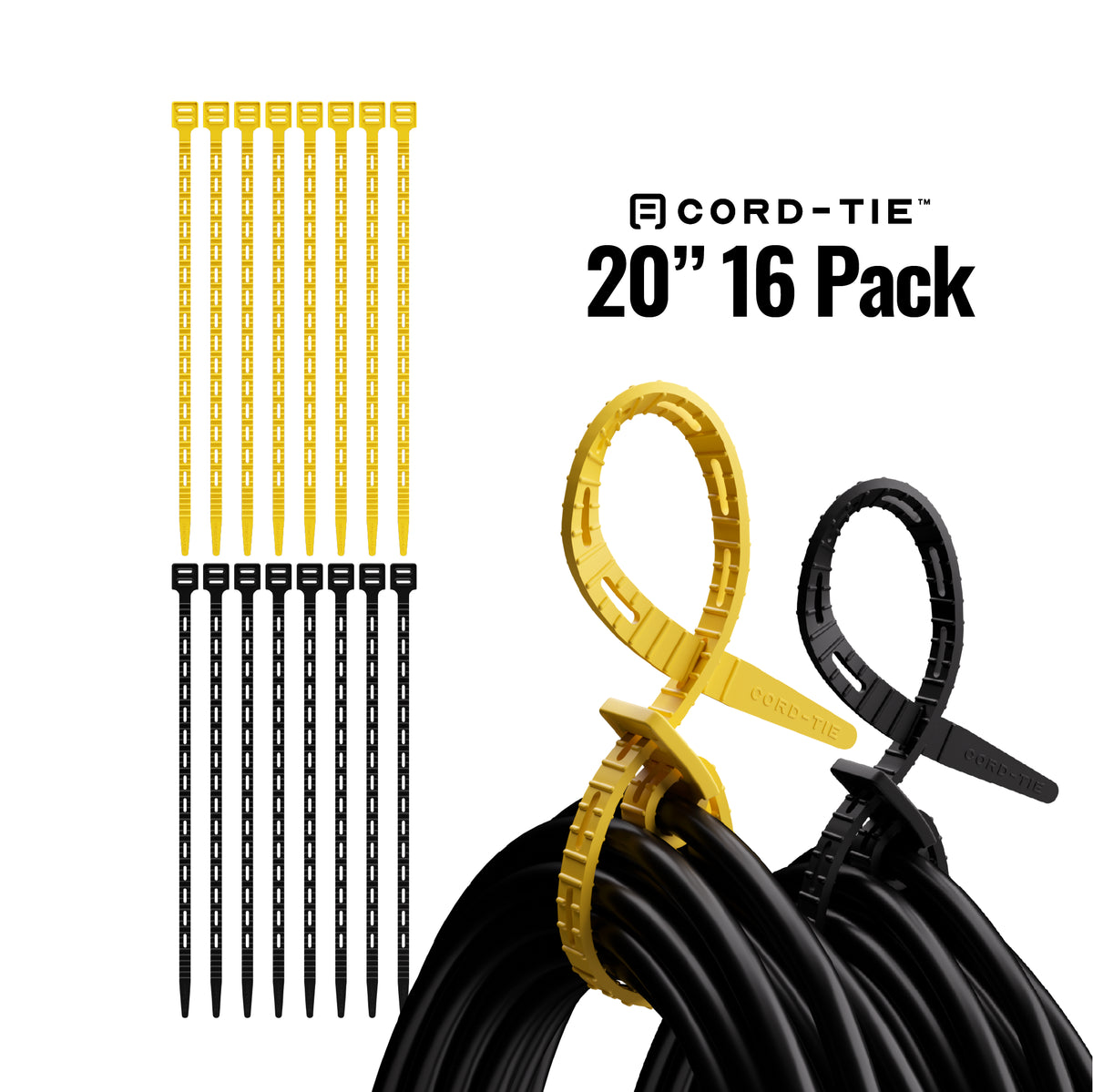 Cord-Tie 20" - 16 Pack