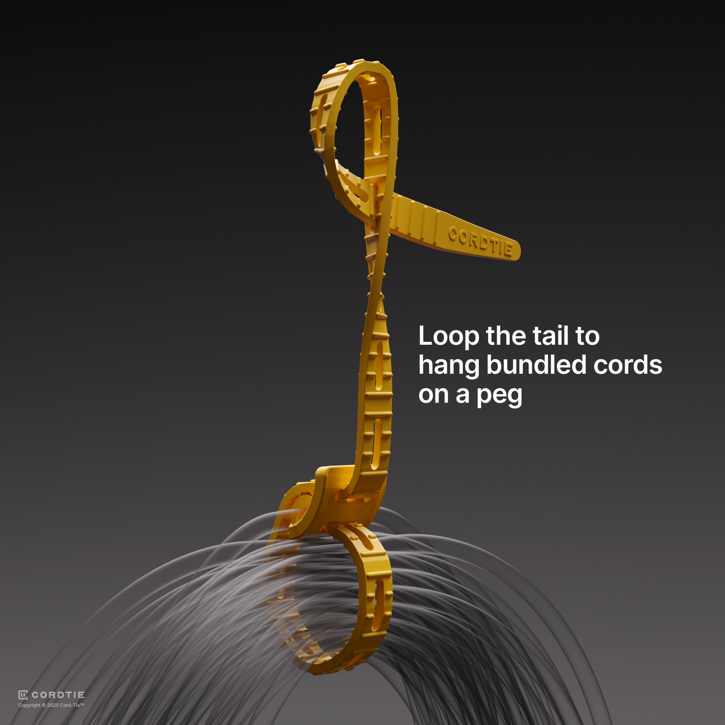 Cord-Tie 20" – 50 Pack [Yellow or Black]