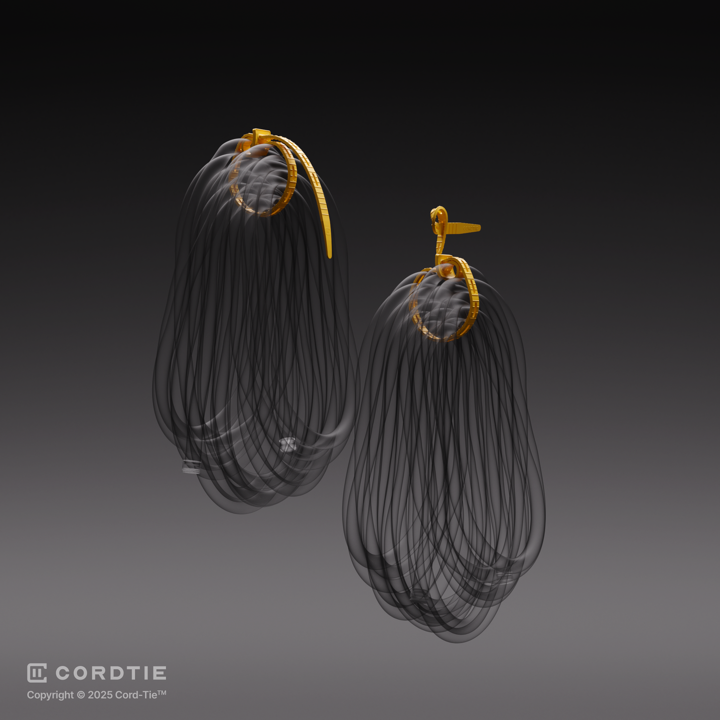 Cord-Tie 32" – 4 Pack [Yellow]