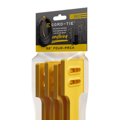 Cord-Tie 32" – 4 Pack [Yellow]
