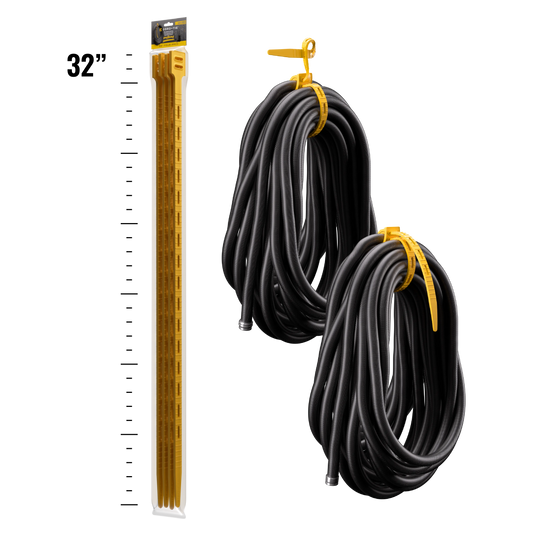 Cord-Tie 32" – 4 Pack [Yellow]