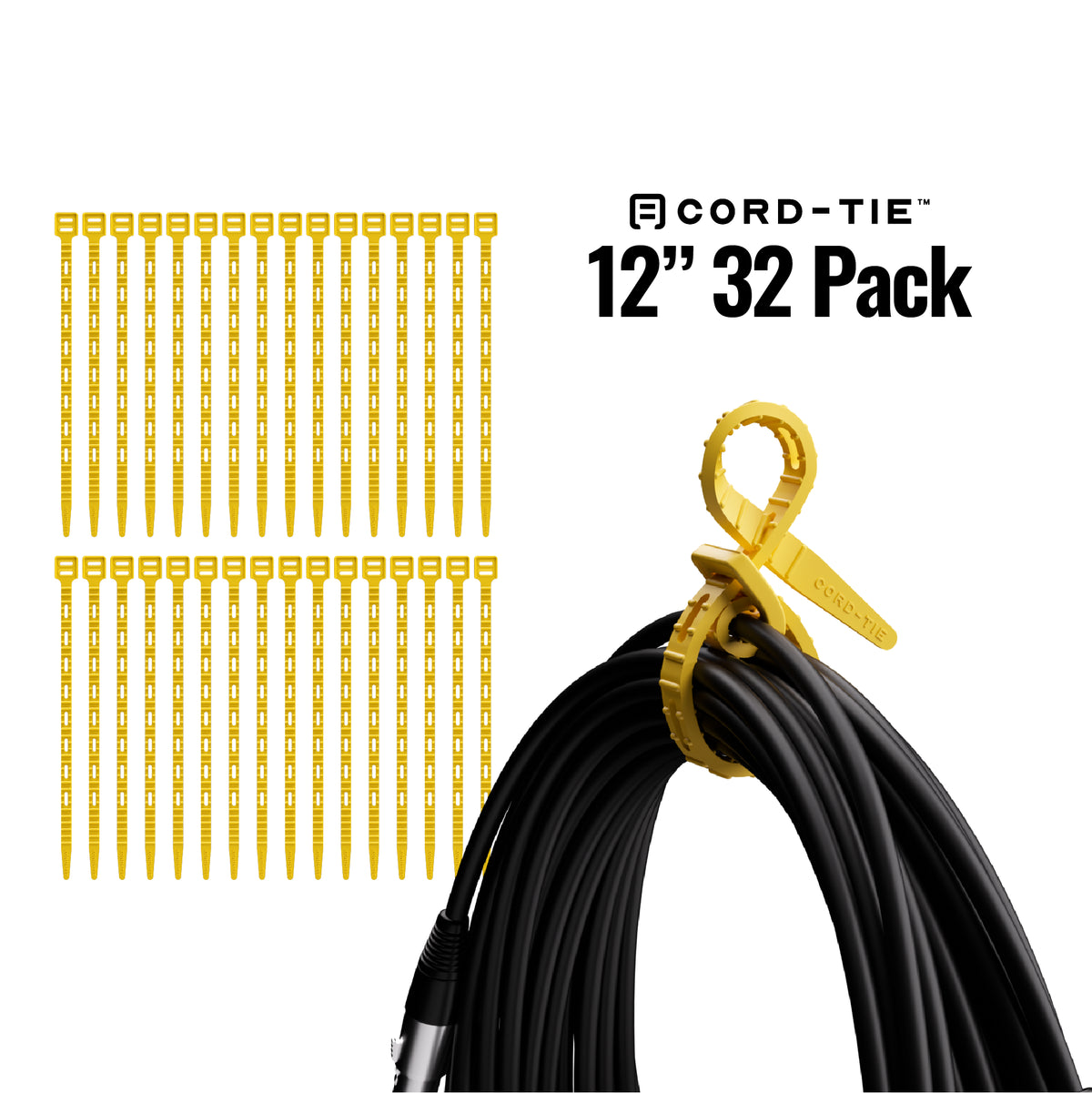 Cord-Tie 12" - 32 Pack