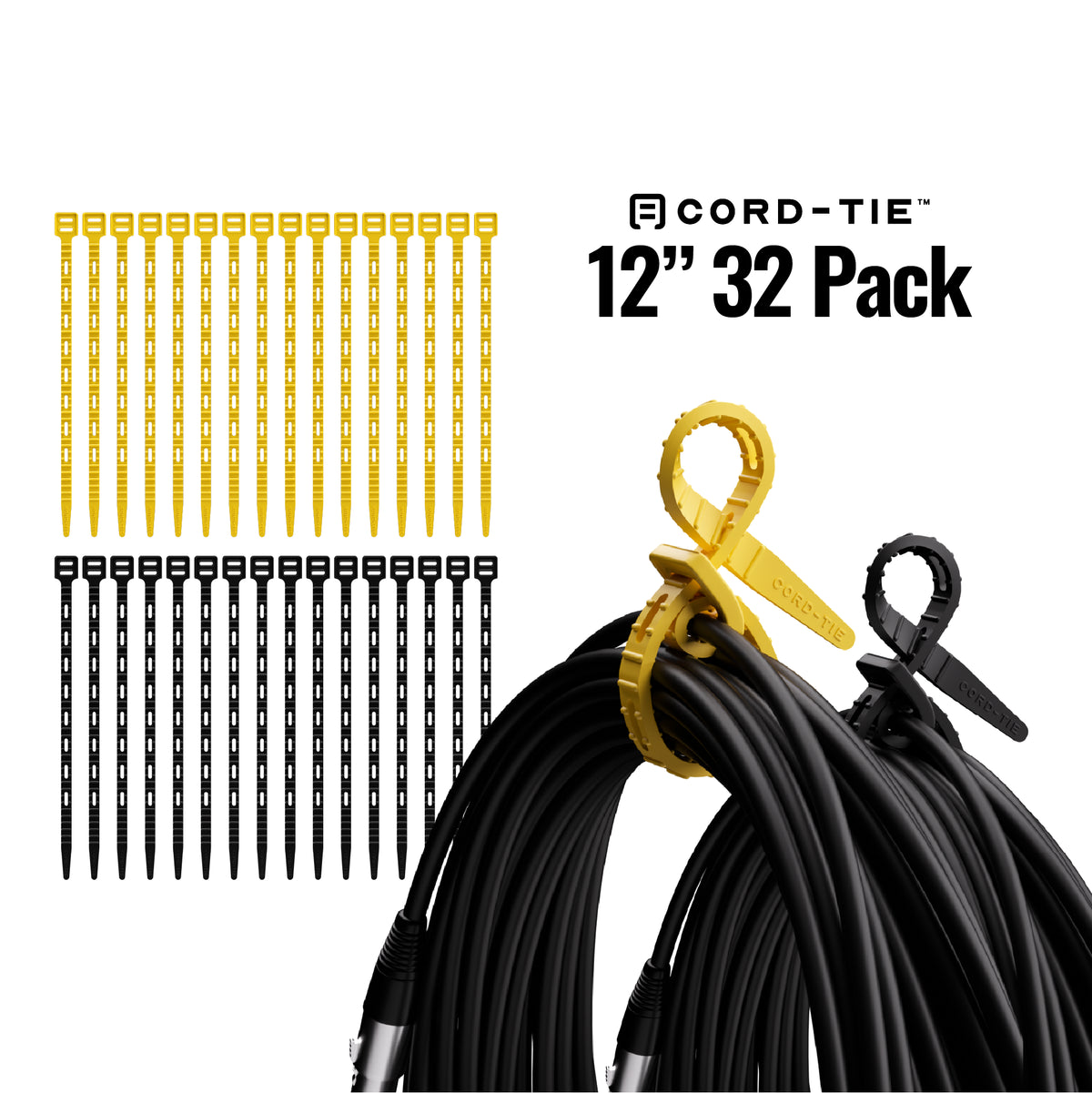 Cord-Tie 12" - 32 Pack