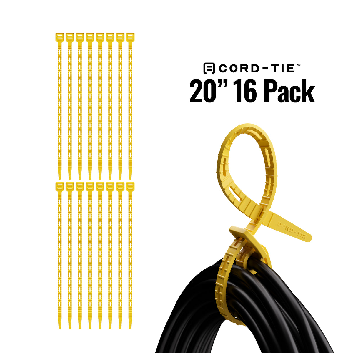 Cord-Tie 20" - 16 Pack